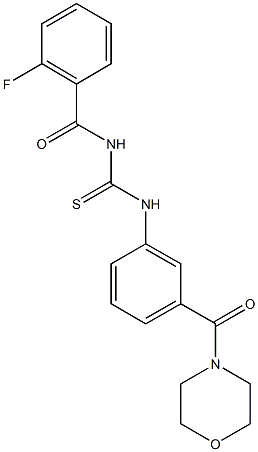 N-(2-fluorobenzoyl)-N'-[3-(4-morpholinylcarbonyl)phenyl]thiourea Struktur