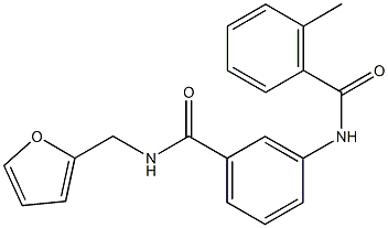 N-(3-{[(2-furylmethyl)amino]carbonyl}phenyl)-2-methylbenzamide Struktur