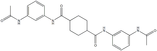 N~1~,N~4~-bis[3-(acetylamino)phenyl]-1,4-cyclohexanedicarboxamide Struktur