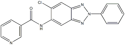 N-(6-chloro-2-phenyl-2H-1,2,3-benzotriazol-5-yl)nicotinamide Struktur