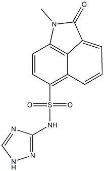 1-methyl-2-oxo-N-(1H-1,2,4-triazol-3-yl)-1,2-dihydrobenzo[cd]indole-6-sulfonamide Struktur