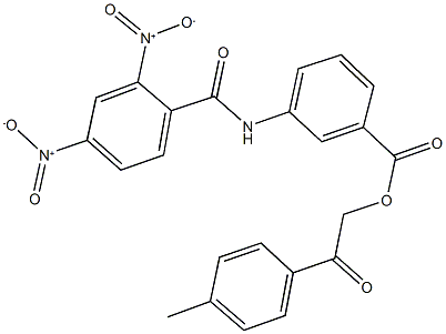 2-(4-methylphenyl)-2-oxoethyl 3-({2,4-dinitrobenzoyl}amino)benzoate Struktur