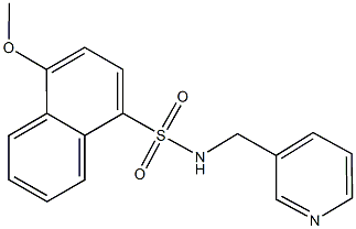 4-methoxy-N-(3-pyridinylmethyl)-1-naphthalenesulfonamide Struktur