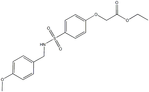 ethyl (4-{[(4-methoxybenzyl)amino]sulfonyl}phenoxy)acetate Struktur