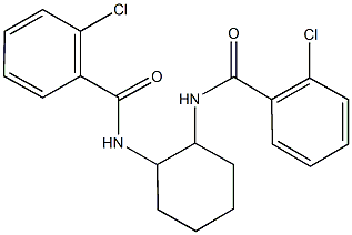 2-chloro-N-{2-[(2-chlorobenzoyl)amino]cyclohexyl}benzamide Struktur