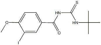 N-(tert-butyl)-N'-(3-iodo-4-methoxybenzoyl)thiourea Struktur