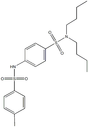 N,N-dibutyl-4-{[(4-methylphenyl)sulfonyl]amino}benzenesulfonamide Struktur