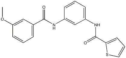 N-{3-[(3-methoxybenzoyl)amino]phenyl}-2-thiophenecarboxamide Structure