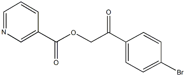 2-(4-bromophenyl)-2-oxoethyl nicotinate Struktur