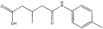 3-methyl-5-oxo-5-(4-toluidino)pentanoic acid Struktur