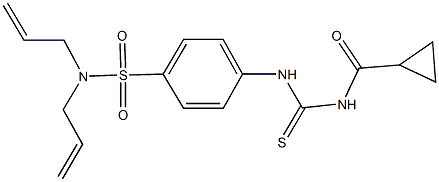 N,N-diallyl-4-({[(cyclopropylcarbonyl)amino]carbothioyl}amino)benzenesulfonamide Struktur