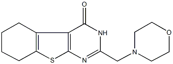 2-(4-morpholinylmethyl)-5,6,7,8-tetrahydro[1]benzothieno[2,3-d]pyrimidin-4(3H)-one Struktur