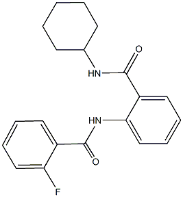 N-cyclohexyl-2-[(2-fluorobenzoyl)amino]benzamide Struktur