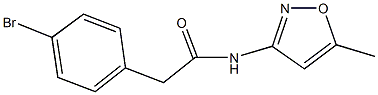 2-(4-bromophenyl)-N-(5-methyl-3-isoxazolyl)acetamide Struktur