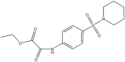 ethyl oxo[4-(1-piperidinylsulfonyl)anilino]acetate Struktur