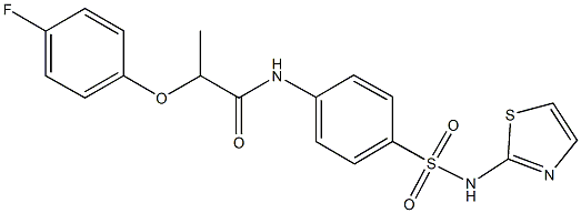 2-(4-fluorophenoxy)-N-{4-[(1,3-thiazol-2-ylamino)sulfonyl]phenyl}propanamide Struktur