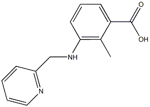 2-methyl-3-[(2-pyridinylmethyl)amino]benzoic acid Struktur