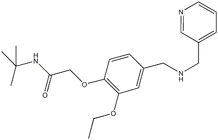 N-(tert-butyl)-2-(2-ethoxy-4-{[(3-pyridinylmethyl)amino]methyl}phenoxy)acetamide Struktur