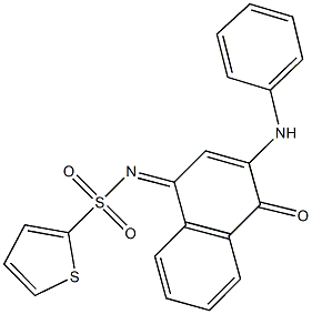 N-(3-anilino-4-oxo-1(4H)-naphthalenylidene)-2-thiophenesulfonamide Struktur