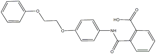 2-{[4-(2-phenoxyethoxy)anilino]carbonyl}benzoic acid Struktur