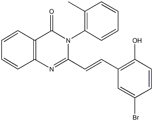 2-[2-(5-bromo-2-hydroxyphenyl)vinyl]-3-(2-methylphenyl)-4(3H)-quinazolinone Struktur