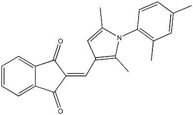 2-{[1-(2,4-dimethylphenyl)-2,5-dimethyl-1H-pyrrol-3-yl]methylene}-1H-indene-1,3(2H)-dione Struktur