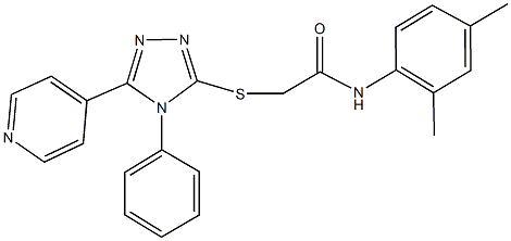 N-(2,4-dimethylphenyl)-2-{[4-phenyl-5-(4-pyridinyl)-4H-1,2,4-triazol-3-yl]sulfanyl}acetamide Struktur