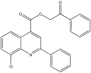 2-oxo-2-phenylethyl 8-chloro-2-phenyl-4-quinolinecarboxylate Struktur