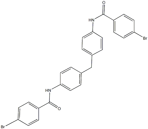 4-bromo-N-(4-{4-[(4-bromobenzoyl)amino]benzyl}phenyl)benzamide Struktur