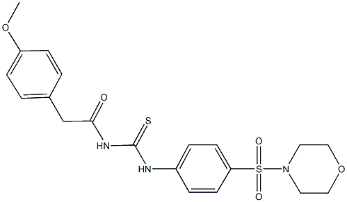 N-[(4-methoxyphenyl)acetyl]-N'-[4-(4-morpholinylsulfonyl)phenyl]thiourea Struktur