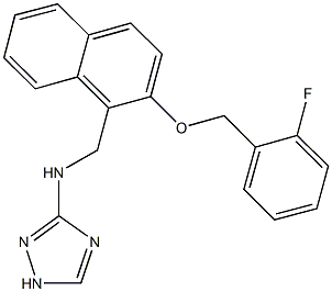 N-({2-[(2-fluorobenzyl)oxy]-1-naphthyl}methyl)-N-(1H-1,2,4-triazol-3-yl)amine Struktur