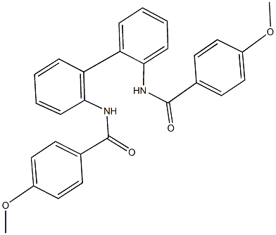 4-methoxy-N-{2'-[(4-methoxybenzoyl)amino][1,1'-biphenyl]-2-yl}benzamide Struktur