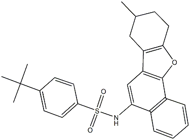 4-tert-butyl-N-(8-methyl-7,8,9,10-tetrahydronaphtho[1,2-b][1]benzofuran-5-yl)benzenesulfonamide Struktur