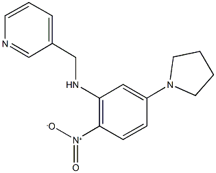 3-{[2-nitro-5-(1-pyrrolidinyl)anilino]methyl}pyridine Struktur