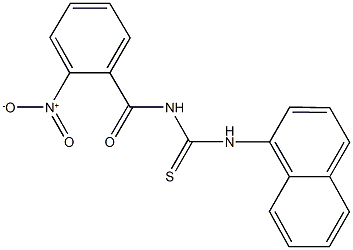 N-{2-nitrobenzoyl}-N'-(1-naphthyl)thiourea Struktur