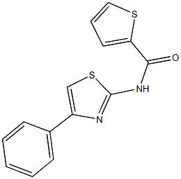 N-(4-phenyl-1,3-thiazol-2-yl)-2-thiophenecarboxamide Struktur