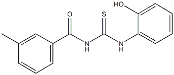 N-(2-hydroxyphenyl)-N'-(3-methylbenzoyl)thiourea Struktur