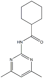 N-(4,6-dimethyl-2-pyrimidinyl)cyclohexanecarboxamide Struktur