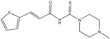 N-[(4-methyl-1-piperazinyl)carbothioyl]-3-(2-thienyl)acrylamide Struktur