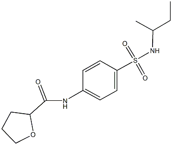 N-{4-[(sec-butylamino)sulfonyl]phenyl}tetrahydro-2-furancarboxamide Struktur