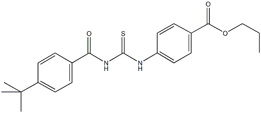 propyl 4-({[(4-tert-butylbenzoyl)amino]carbothioyl}amino)benzoate Struktur