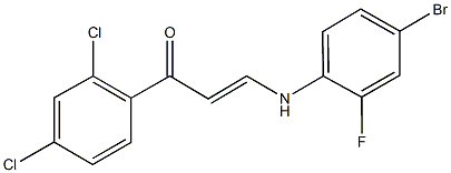 3-(4-bromo-2-fluoroanilino)-1-(2,4-dichlorophenyl)-2-propen-1-one Struktur