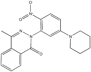 2-[2-nitro-5-(1-piperidinyl)phenyl]-4-methyl-1(2H)-phthalazinone Struktur