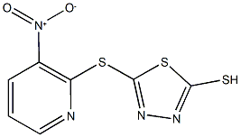 3-nitro-2-[(5-sulfanyl-1,3,4-thiadiazol-2-yl)sulfanyl]pyridine Struktur