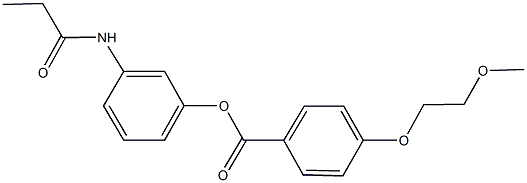 3-(propionylamino)phenyl 4-(2-methoxyethoxy)benzoate Struktur