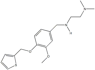 N-[2-(dimethylamino)ethyl]-N-[3-methoxy-4-(2-thienylmethoxy)benzyl]amine Struktur