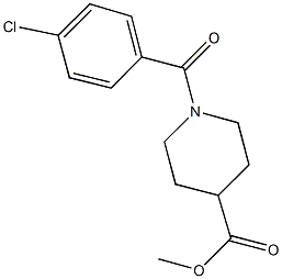 methyl 1-(4-chlorobenzoyl)piperidine-4-carboxylate Struktur