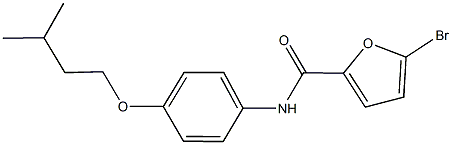 5-bromo-N-[4-(isopentyloxy)phenyl]-2-furamide Struktur