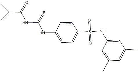 N-(3,5-dimethylphenyl)-4-{[(isobutyrylamino)carbothioyl]amino}benzenesulfonamide Struktur