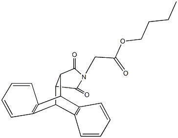 butyl (16,18-dioxo-17-azapentacyclo[6.6.5.0~2,7~.0~9,14~.0~15,19~]nonadeca-2,4,6,9,11,13-hexaen-17-yl)acetate Struktur